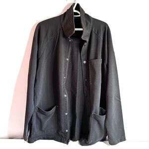 RICHER POORER Shacket Black Size L Zipper & Stud Front Fastening L/S EUC